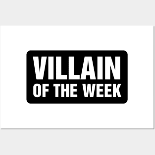 Villain of the Week - typography label Posters and Art